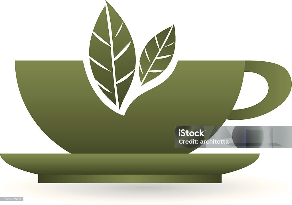 Зеленый чай кубок» - Векторная графика Без людей роялти-фри