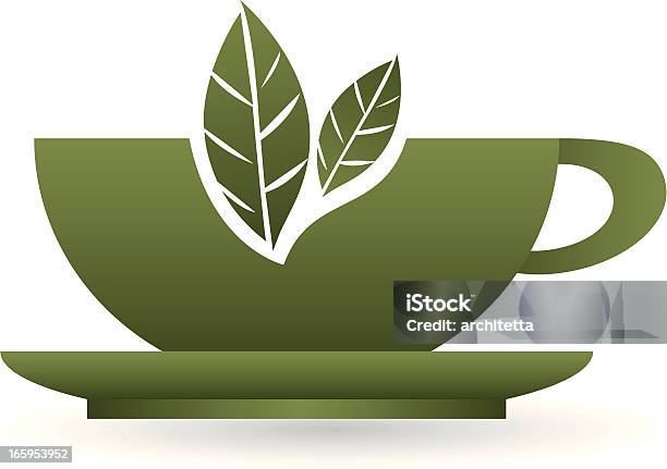 Зеленый Чай Кубок — стоковая векторная графика и другие изображения на тему Без людей - Без людей, Векторная графика, Графический элемент