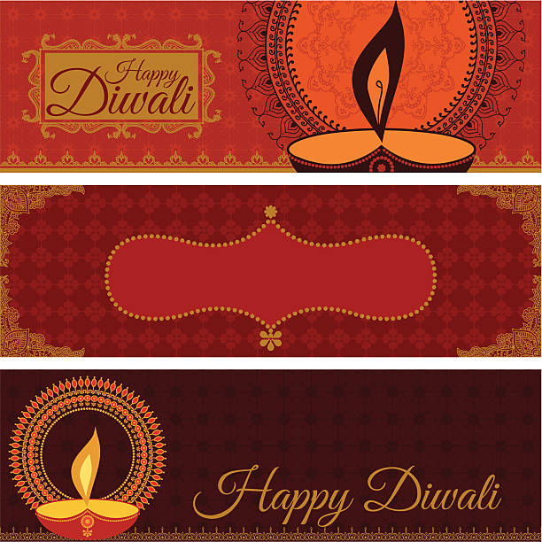 Diwali Banners vector art illustration