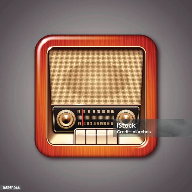 Ilustración de Vintage Icono De Radio y más Vectores Libres de Derechos de Radio - Electrónica de audio - Radio - Electrónica de audio, Anticuado, Retro