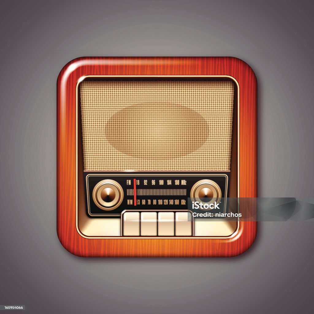 Vintage Radio Icon. App Icon. Radio stock vector