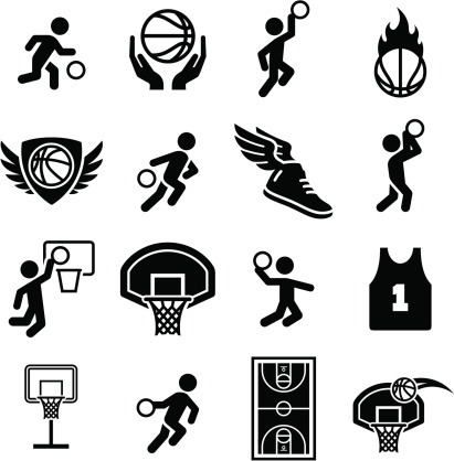 Basketball icon set. Professional clip art for your print or Web project. See more icons in this series.