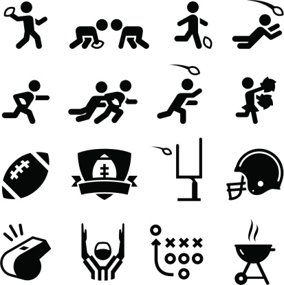 American Football icon set. Professional clip art for your print or Web project. See more icons in this series.