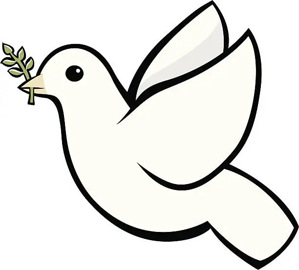 Vector illustration of White Dove Icon