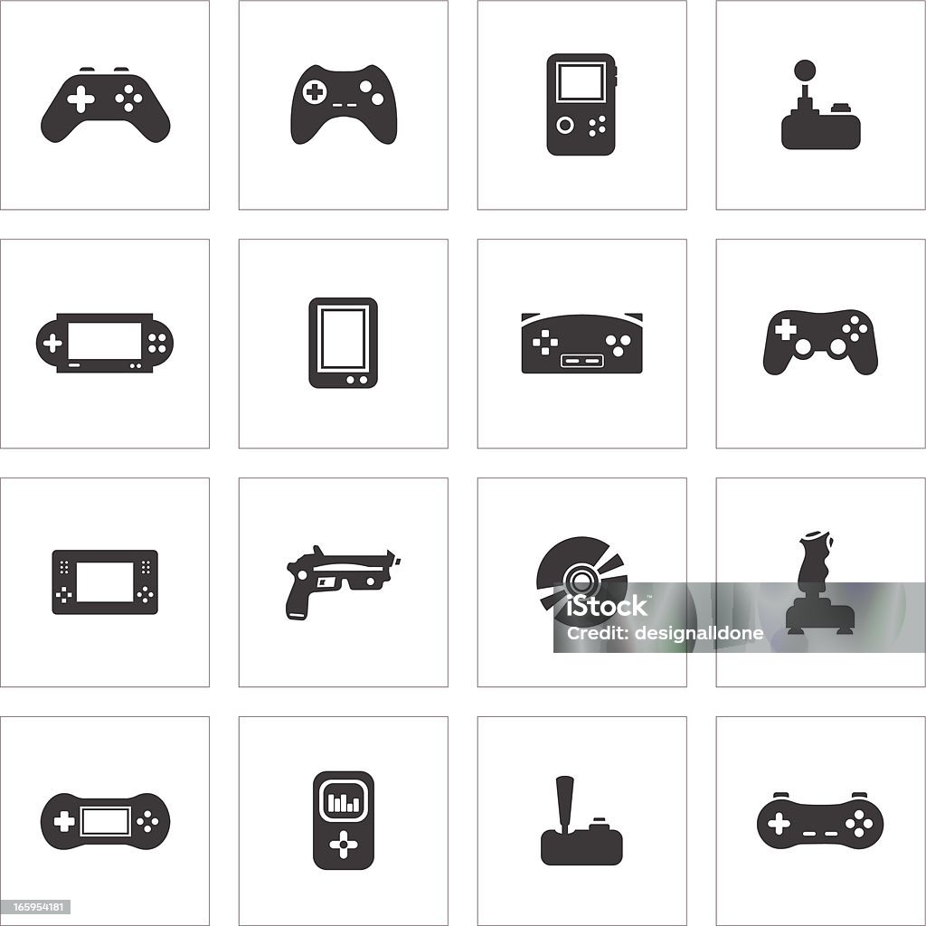 Ikony gier wideo - Grafika wektorowa royalty-free (Bez ludzi)