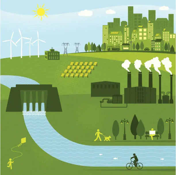 Vector illustration of Renewable Energies