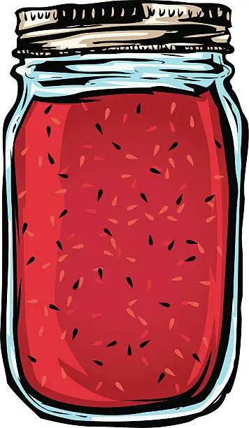 Vector illustration of jar of jelly