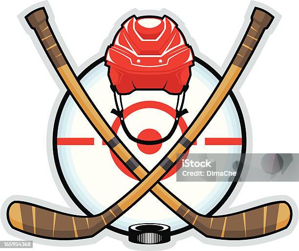 Couleur Emblème De Hockey Sur Glace Vecteurs libres de droits et plus d'images vectorielles de Armoiries - Armoiries, Brillant, Cartoon