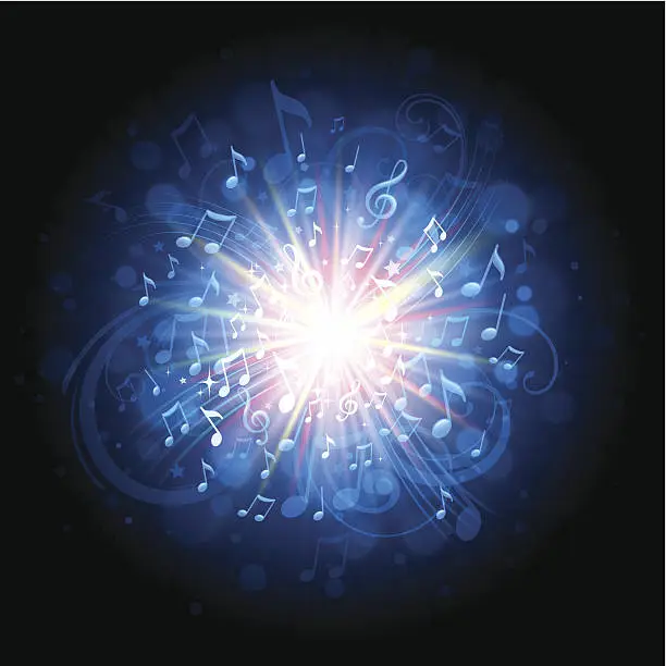 Vector illustration of Musical blast background