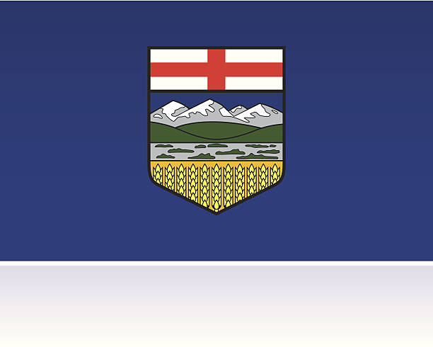 캐나다식 프로빈셜 플랙: 게레로 - alberta flag canada province stock illustrations