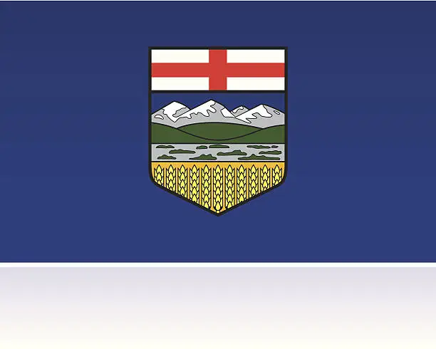Vector illustration of Canadian Provincial Flag: Alberta