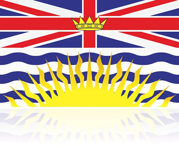 Vector illustration of Canadian Provincial Flag: British Columbia