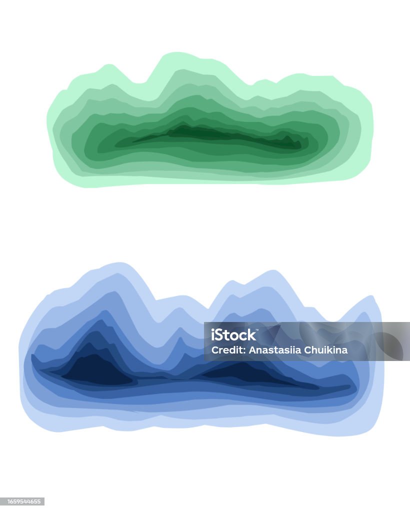 Layered Gradient Elements Waves Spots Vector Element Set Stock ...