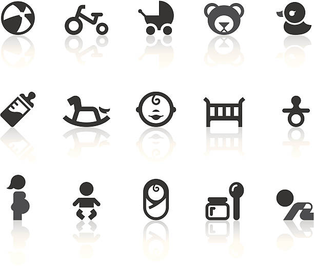 Baby Icons | Simple Black Series vector art illustration