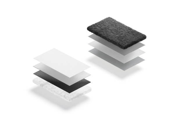 istock Blank black and white textile and fur material layers mockup 1659547817
