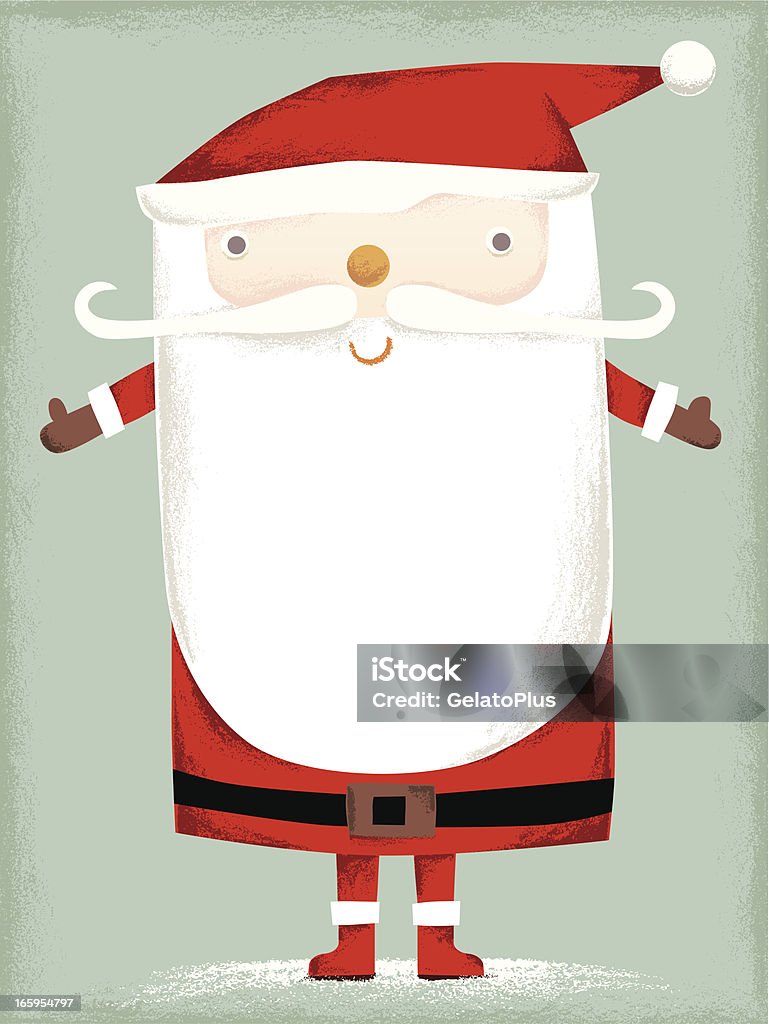 Père Noël avec espace pour copie - clipart vectoriel de Barbe libre de droits