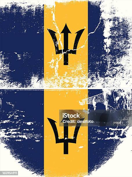 Barbados Grunge Flagge Stock Vektor Art und mehr Bilder von Alt - Alt, Antillen, Ausgefranst