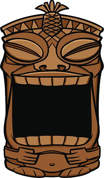 Vector illustration of Tiki Mouth
