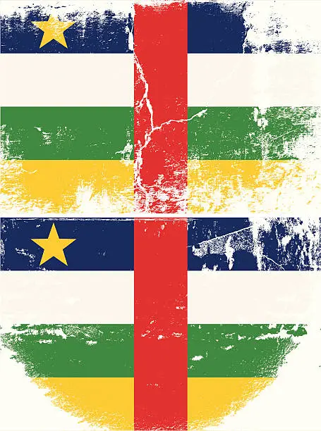 Vector illustration of Central African Republic Grunge flag