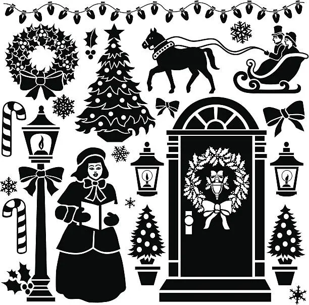 Vector illustration of Christmas design elements