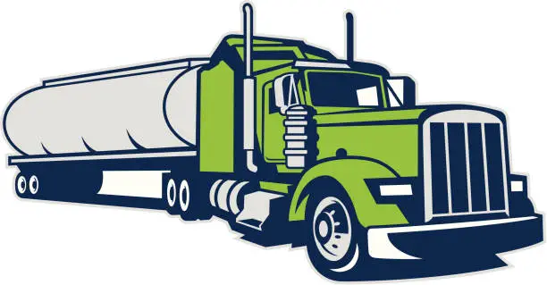 Vector illustration of TANKER TRUCK