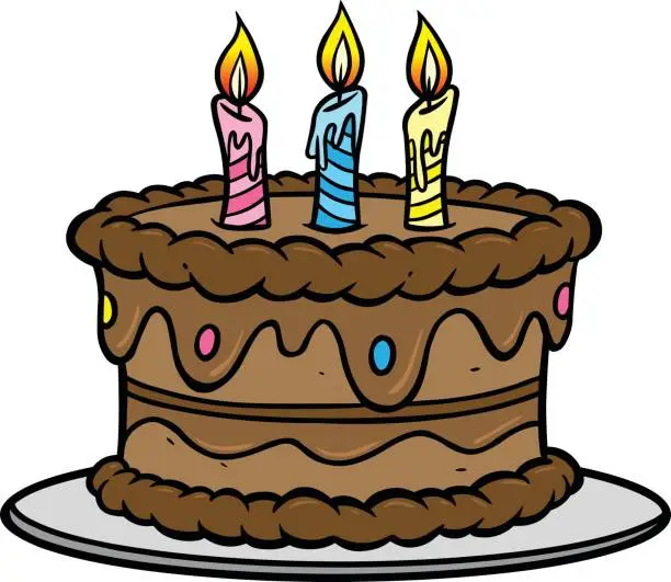 Vector illustration of Birthday Cake