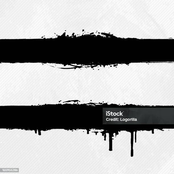 Ilustración de Grunge Banners y más Vectores Libres de Derechos de Rociado - Rociado, Sucio, Técnica de textura grunge