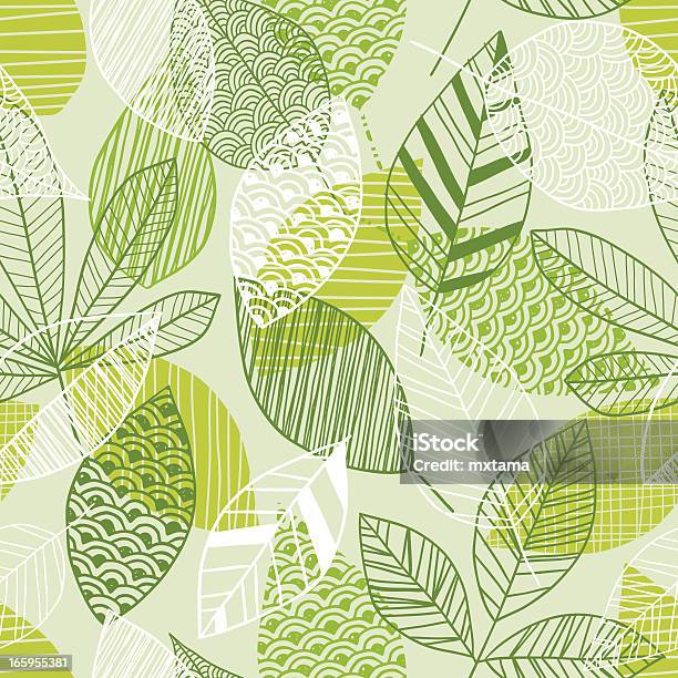 원활한 잎 패턴 녹색으로 음영 잎에 대한 스톡 벡터 아트 및 기타 이미지 - 잎, 패턴, 자연