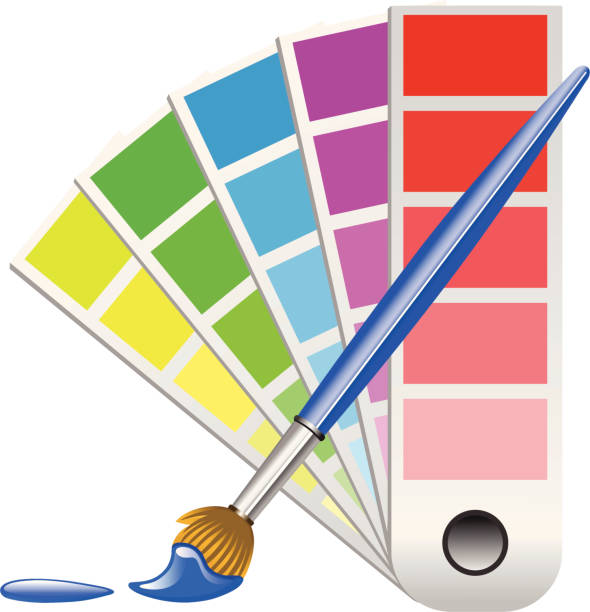 ilustrações, clipart, desenhos animados e ícones de gráfico de coloração - color swatch home improvement choice colors