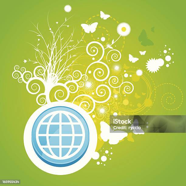Eco World Und Grünen Grafiken Stock Vektor Art und mehr Bilder von Blatt - Pflanzenbestandteile - Blatt - Pflanzenbestandteile, Blume, Blütenblatt