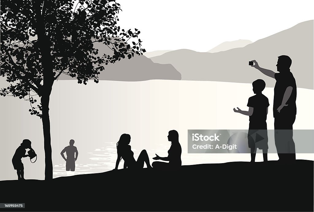 Active People Vector Silhouette A-Digit Vacations stock vector