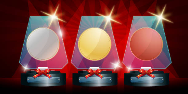 Gold, Silver and Bronze Medals Gold, Silver and Bronze Medals.Each element in a separate layers.Very easy to edit vector EPS10 file.It has transparency layers with blend effects. accent nails stock illustrations