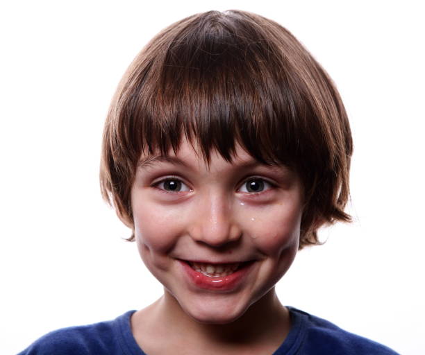 istock Little boy showing emotions: Crying and relief 165955617