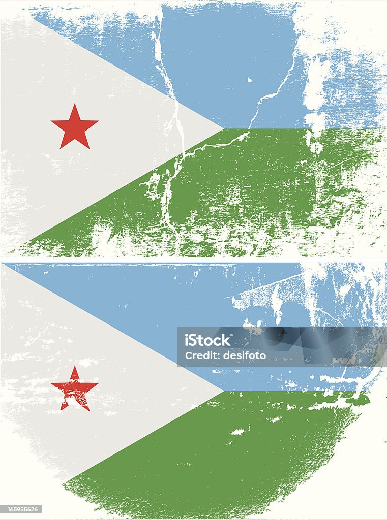 Drapeau de Grunge de Djibouti - clipart vectoriel de Abstrait libre de droits