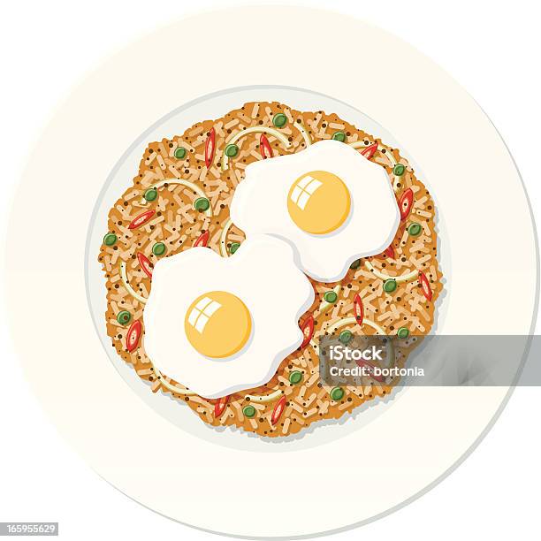 Nasi Goreng Stock Vektor Art und mehr Bilder von Gebratener Reis - Gebratener Reis, Illustration, Malaysische Küche