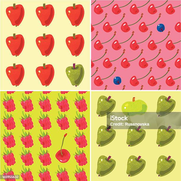 Les Motifs Sans Couture Fruits Vecteurs libres de droits et plus d'images vectorielles de Aliment - Aliment, Antioxydant, Cartoon