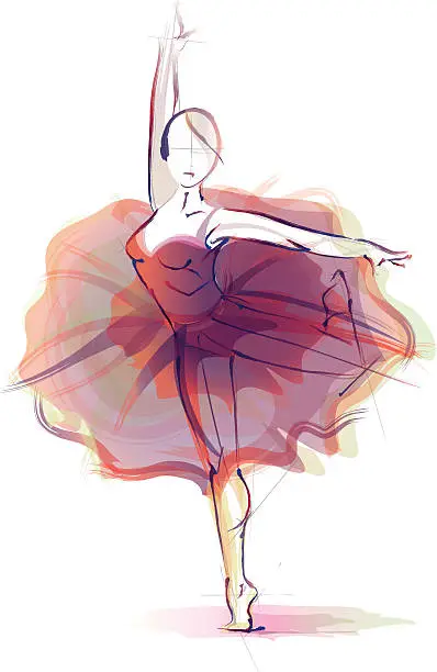 Vector illustration of Ballerina