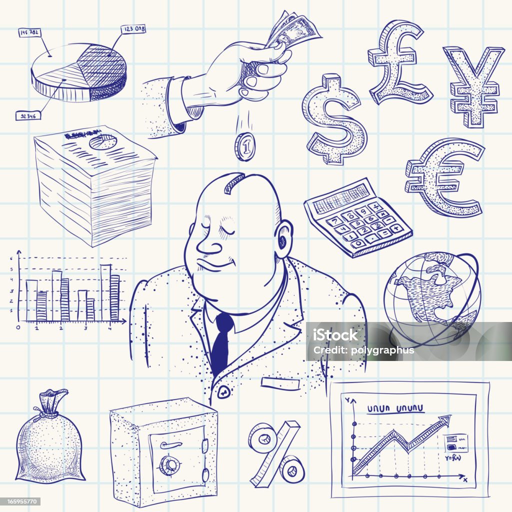 Finance - clipart vectoriel de Gribouillage libre de droits