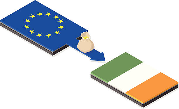 irish euro-bailout - irish culture republic of ireland irish flag sport stock-grafiken, -clipart, -cartoons und -symbole