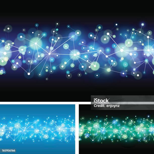 Rede De Tecnologia Sem Costuras - Arte vetorial de stock e mais imagens de Continuidade - Continuidade, Comunidade, Fundo azul