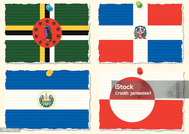 Papier Flagi - Stockowe grafiki wektorowe i więcej obrazów Ameryka Północna - Ameryka Północna, Ameryka Środkowa, Bez ludzi