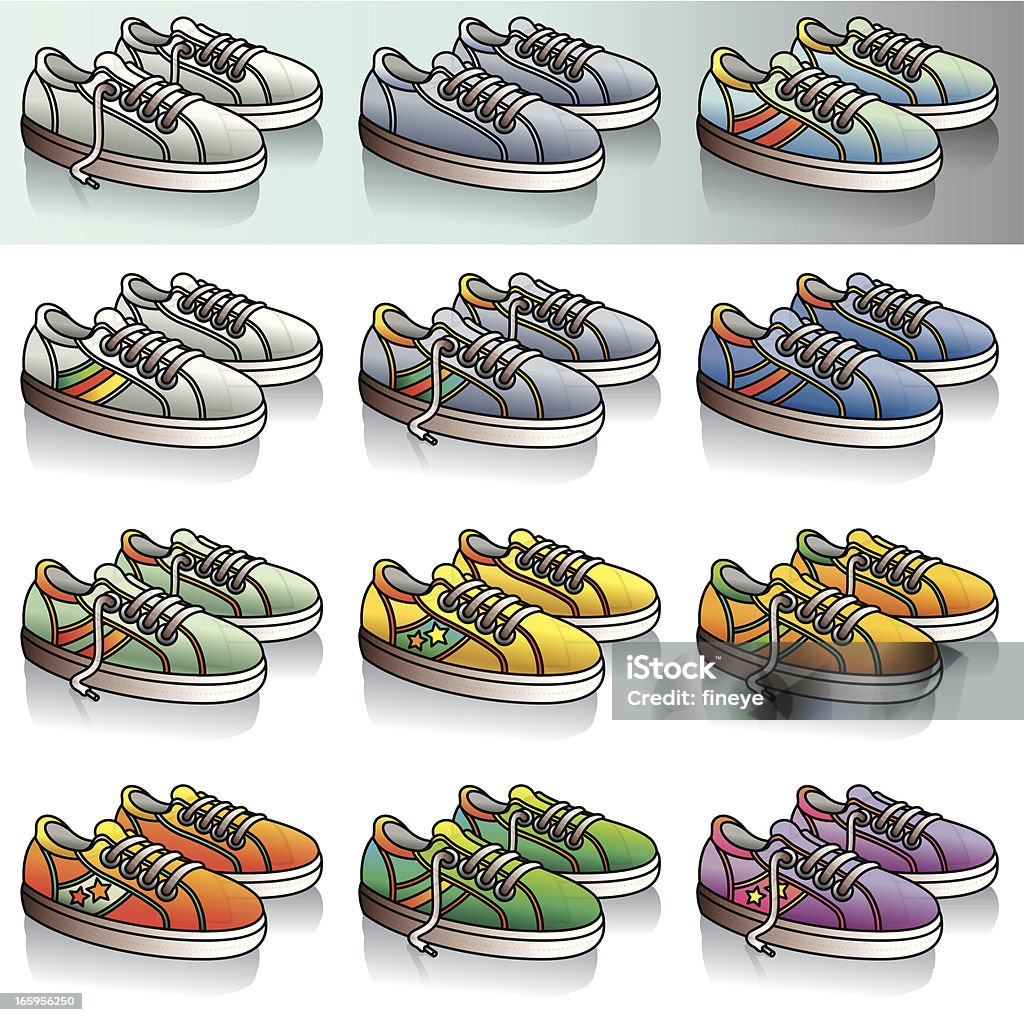 Zapatos Trainer icono de - arte vectorial de Calzado libre de derechos