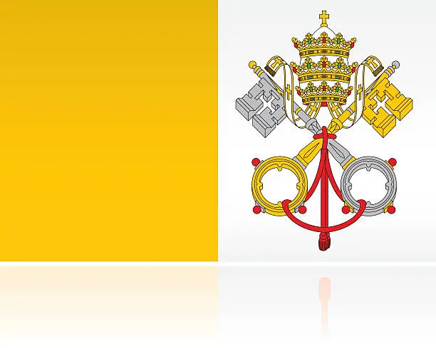 Vector illustration of European Flag: Vatican City