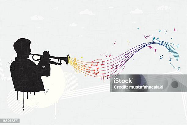 ミュージシャングラフィティ - トランペットのベクターアート素材や画像を多数ご用意 - トランペット, 音楽, 音符