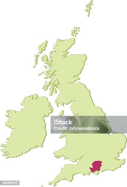 英国 Hampshire マップ - イギリスのベクターアート素材や画像を多数ご用意 - イギリス, 地図, 英国ハンプシャー