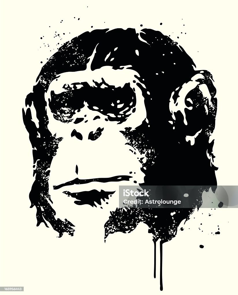 Ape Ape Portrait. Graffiti stock vector