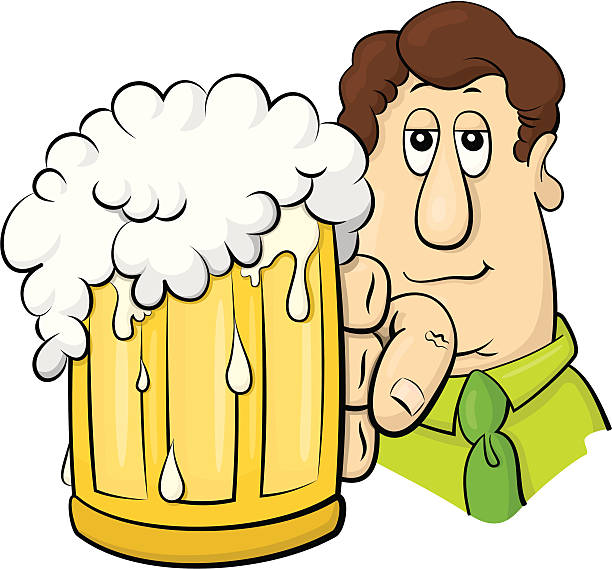54 Cartoon Of Fat Man Drinking Beer Illustrations & Clip Art - iStock