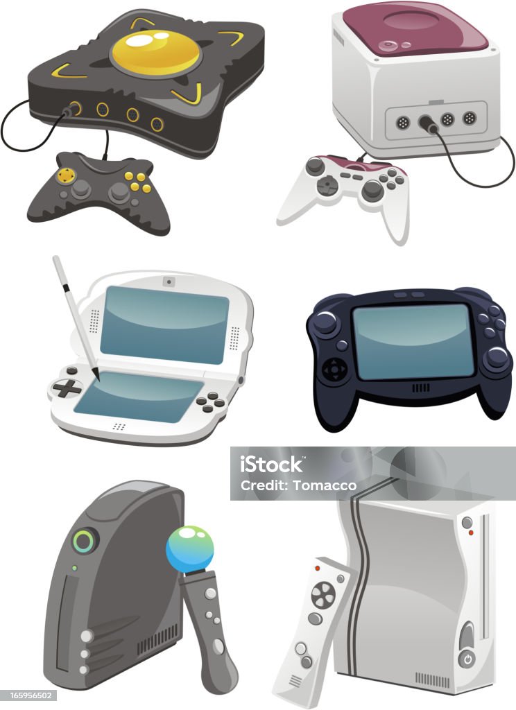 Consolas de juego - arte vectorial de Juego electrónico de bolsillo libre de derechos