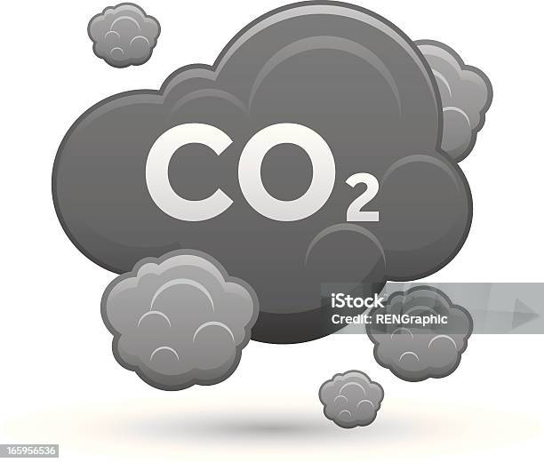 Co2 Значок — стоковая векторная графика и другие изображения на тему Без людей - Без людей, Векторная графика, Загрязнение воздуха