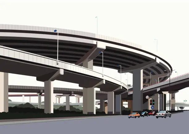 Vector illustration of viaduct